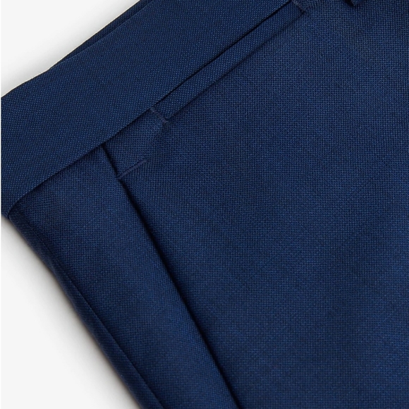 EXPRESS SLIM BLUE WOOL-BLEND STRETCH SUIT MEN PANT - Picture 3 of 8